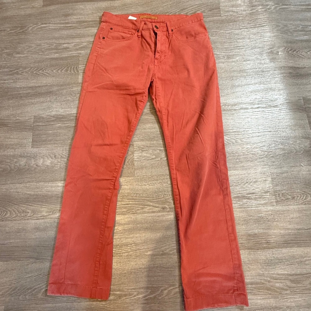 Joes Jeans Mens Brixton Straight Leg Crimson Red Pants‎ Chinos 31x30 AMN7D28225